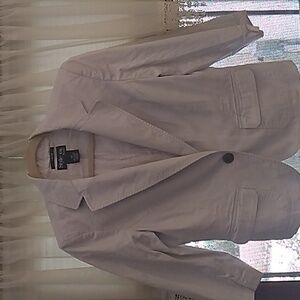 Womes style & co blazer white short jacket 10p 17 armpit to arm 23" long